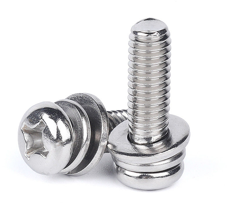 High Wear Asistance Round Head Cross Recessed Three Combination Screw For Electronics Machine