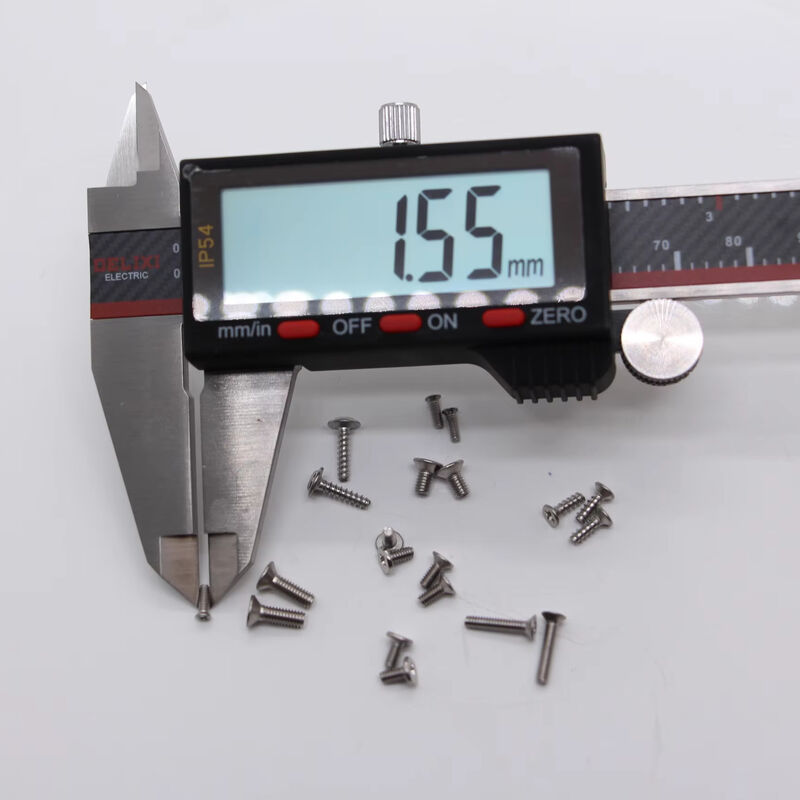 Ultra-Thin 1.5mm Galvanized Micro Screw with Slotted Flat End for Precision Electronics